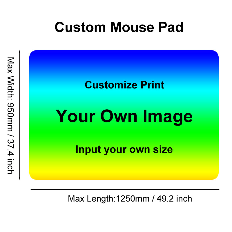Custom Photo Large Mousepad Personalized with Photo Image Logo Art or Text 