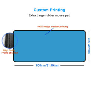 Custom print 31.5 inches long giant mousepad with bulk