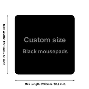 Custom black mouse pads