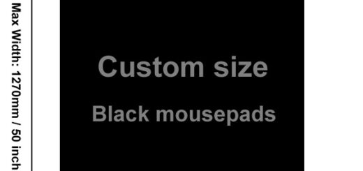 Custom black mouse pads