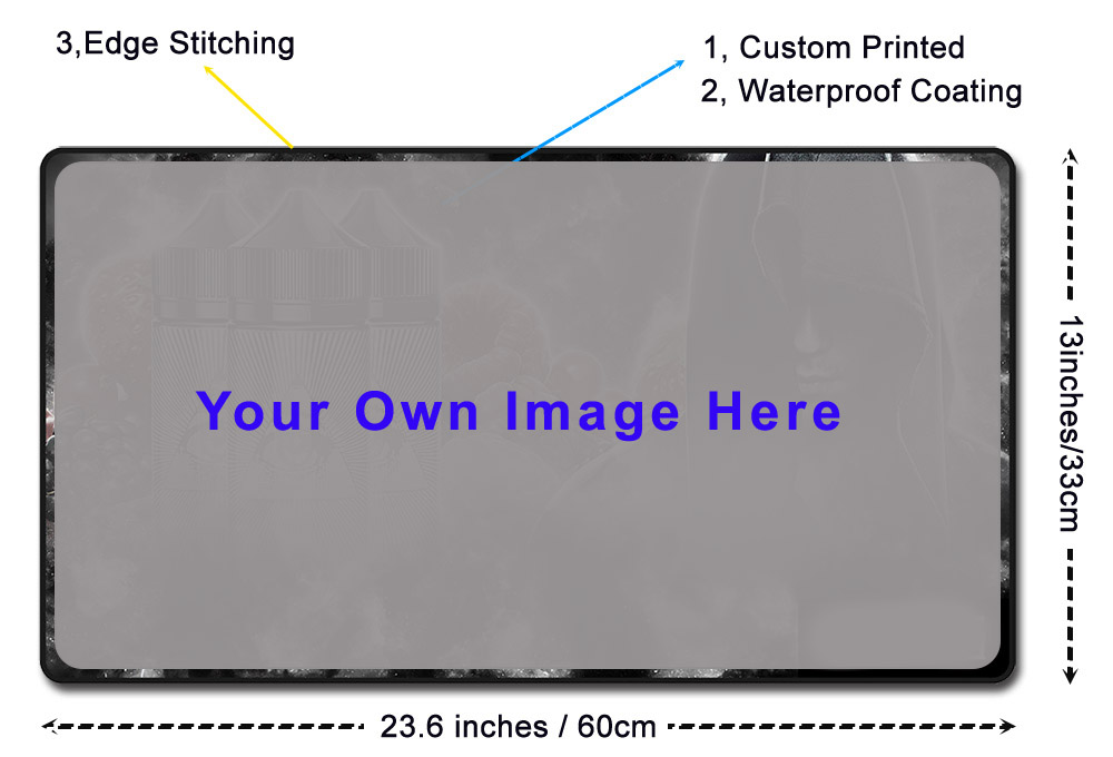 kugle evaluerbare tilgive 23.6″ x 13″ Custom Print Mouse pads Bulk- Waterproof – stitching – X-raypad