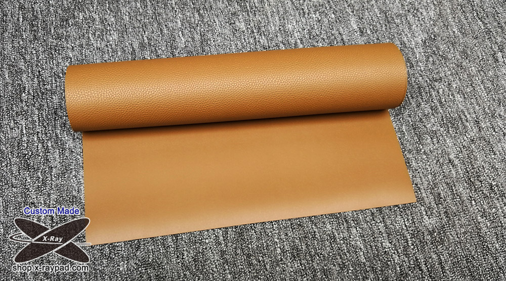 Custom Brown Leather Desk Pad Any Size Shape X Raypad