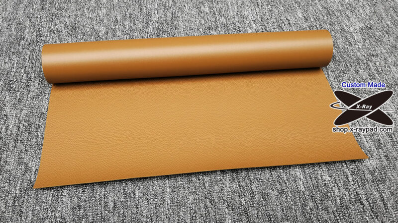 custom leather desk pad with brown solid color in roll2