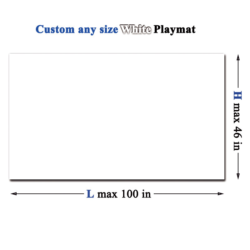 custom size white playmats