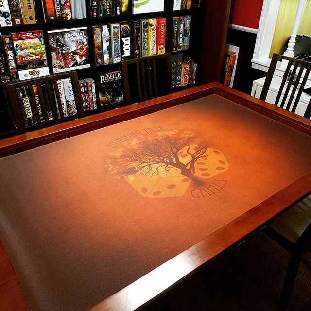 60"x36" custom playmat fits the boardgame table, which photoed by Jon.