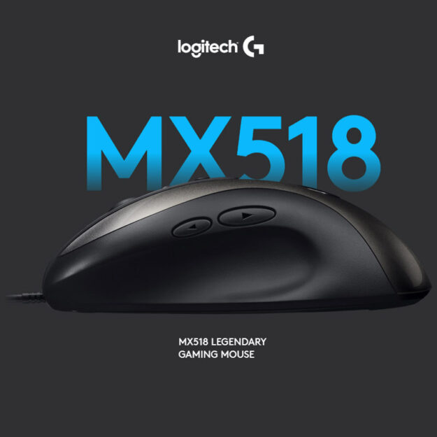 Logitrch G MX518 legendary gaming mouse side view