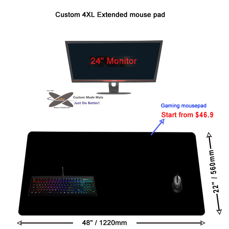 Print your image' Large Custom Gaming Mouse Pad/Desk Mat