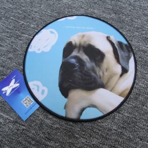custom round mouse pad with dog printed