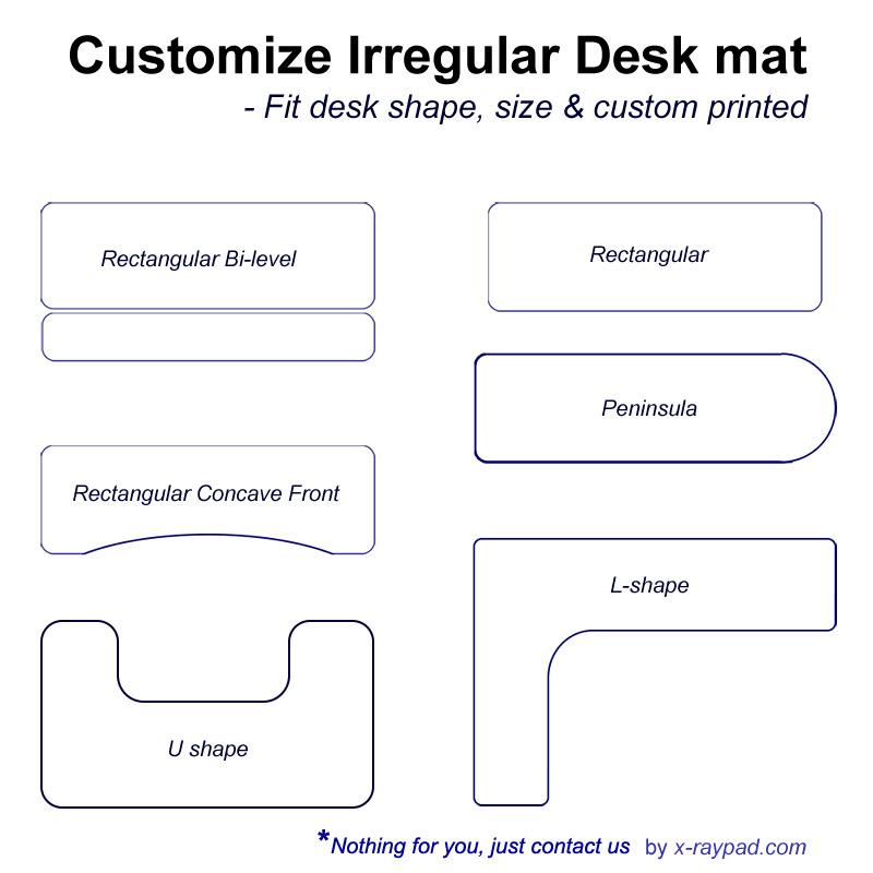 Customize irregular shaped mouse pad for desk or table – X-raypad