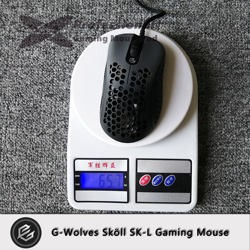 G-wolves Skoll black gaming mouse - 65 grams lightweight