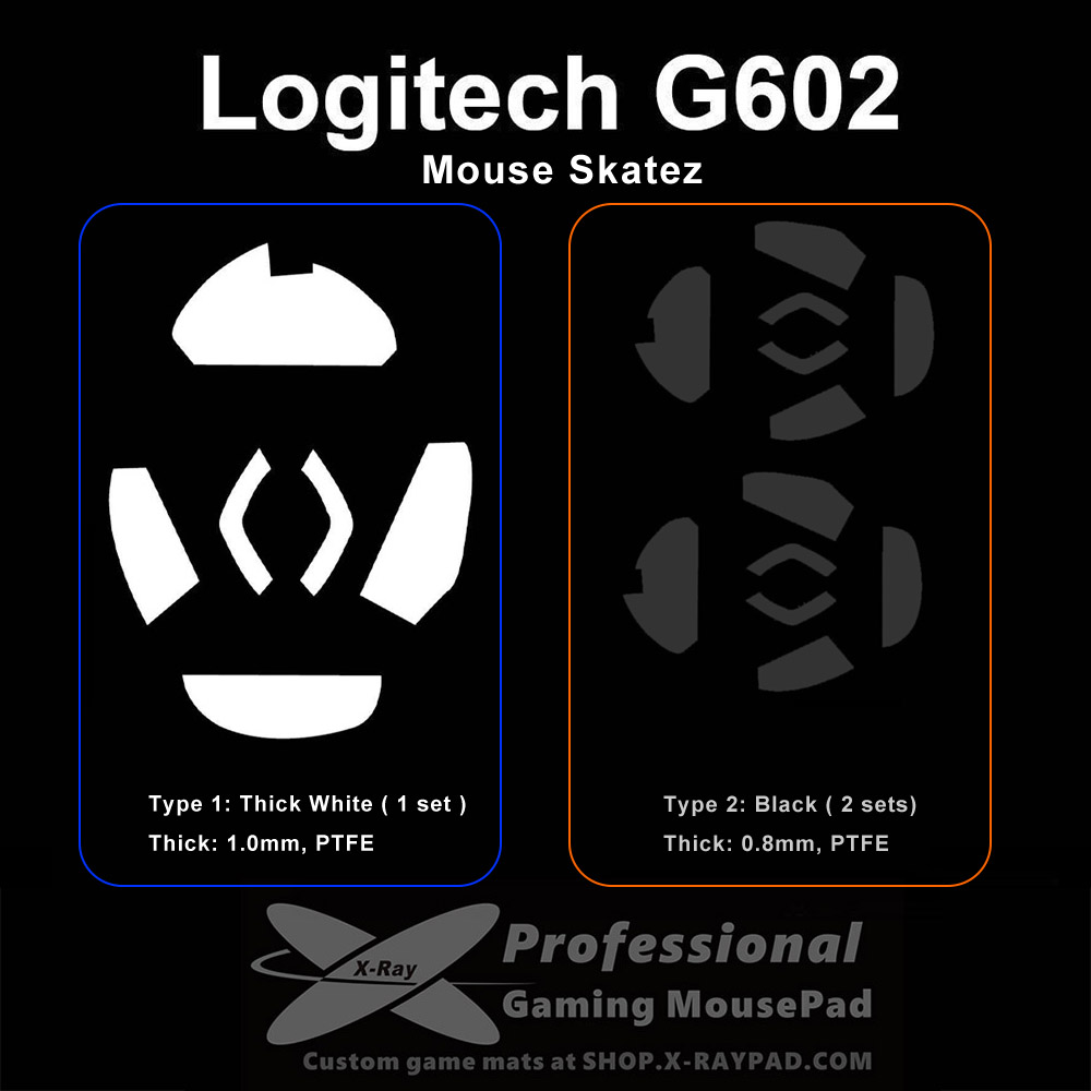 gear entusiastisk klint X-raypad Infinity Mouse Skatez/Mouse Feet for Logitech G602 – X-raypad