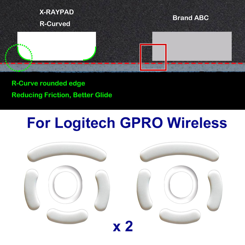 R Curve Mouse Skates For Logitech G Pro Wireless Gpw X Raypad