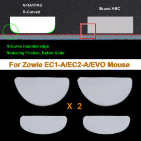 R-curve-mouse-skates-for Zowie EC1-A EC2-A and EVO