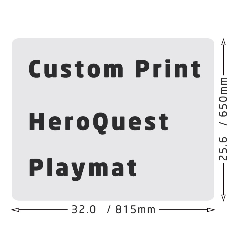 Custom Big Playmat HeroQuest with Stitched Edges (Locked Edges Big  Mousepad) Natural Rubber Board Games Pad