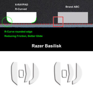 R curve mouse skates for Razer Basilisk