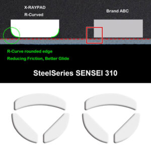 R curve mouse-skates for SteelSeries RIVAL310