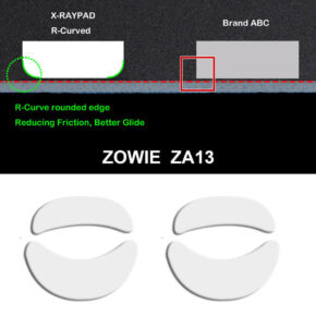 R-curve mouse-skates for ZOWIE ZA13