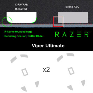 Round edge curved mouse-skates-for-Razer-Viper-Ultimate