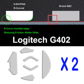 R-curve mouse skates for Logitech G402