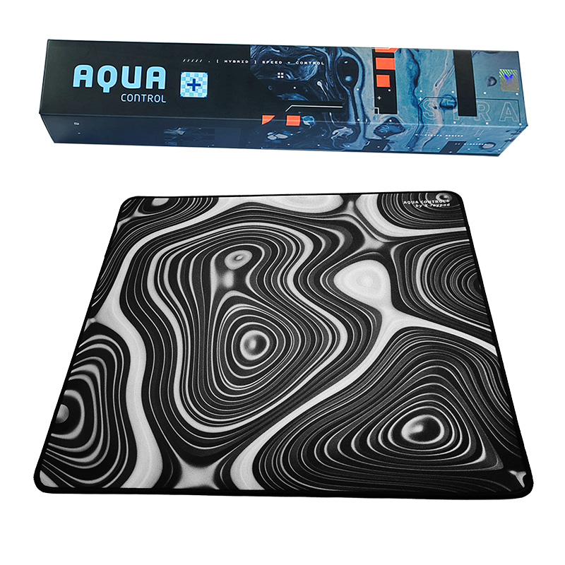 Aqua control plus grey strata XL mouse pad box