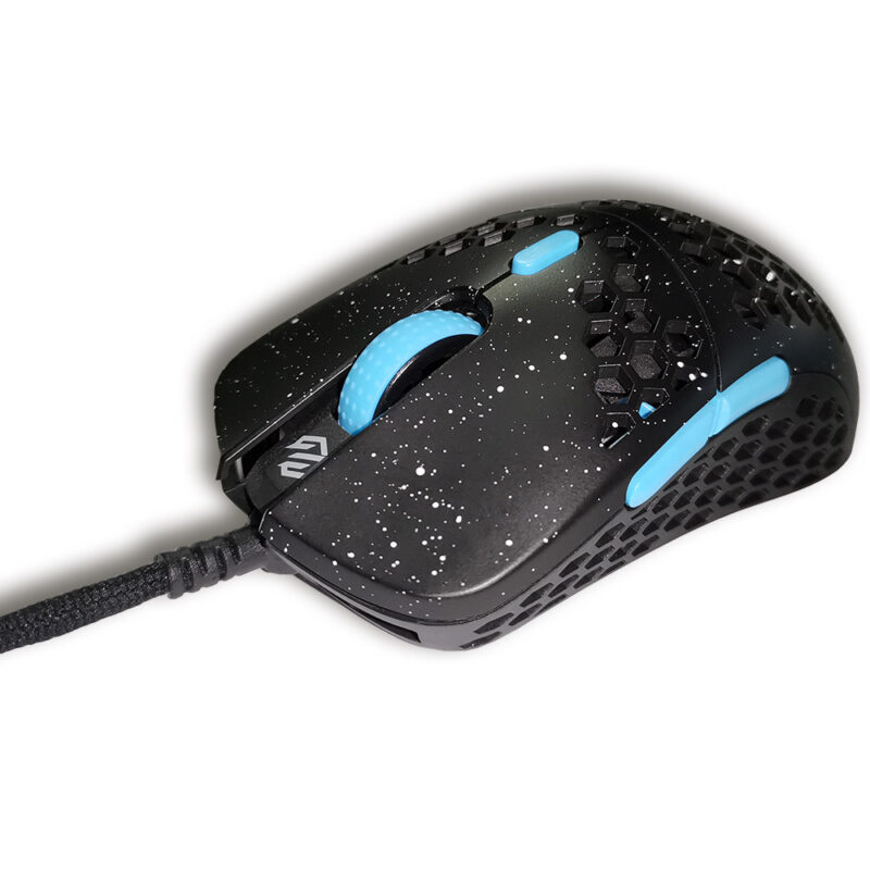 G-wolves HTS Black Stardust Gaming Mouse front-left view