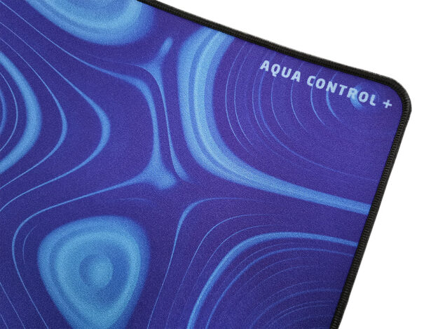 Aqua control plus blue strata gaming mousepad