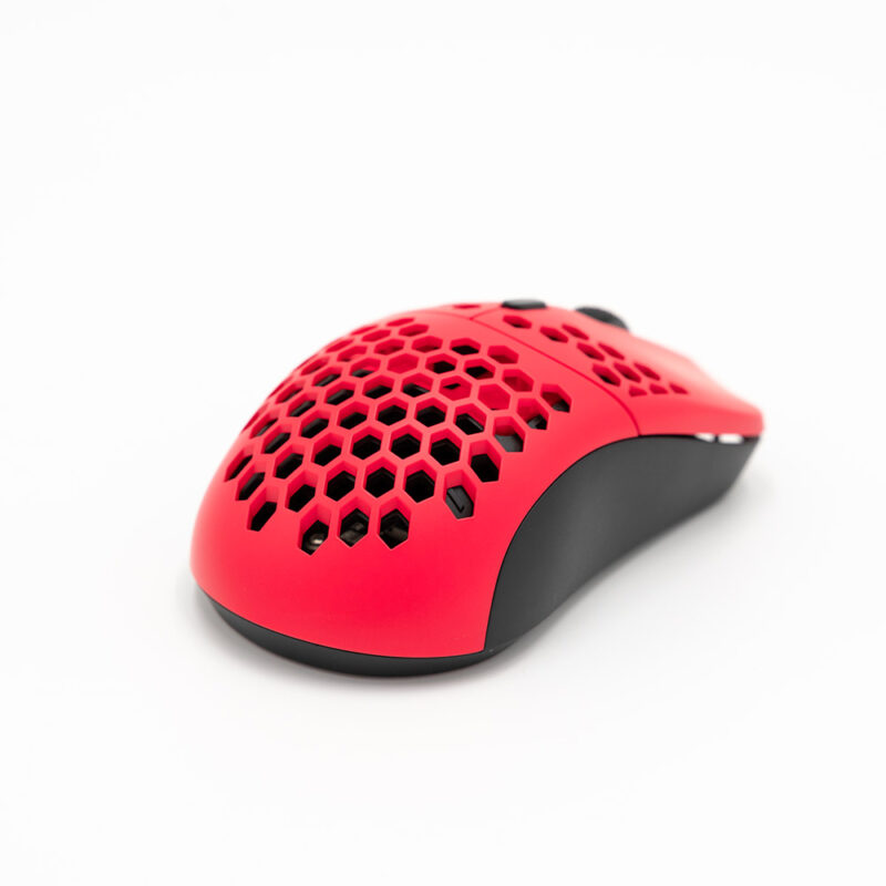 G-wolves Hati Small wireless red Gaming Mouse back view2