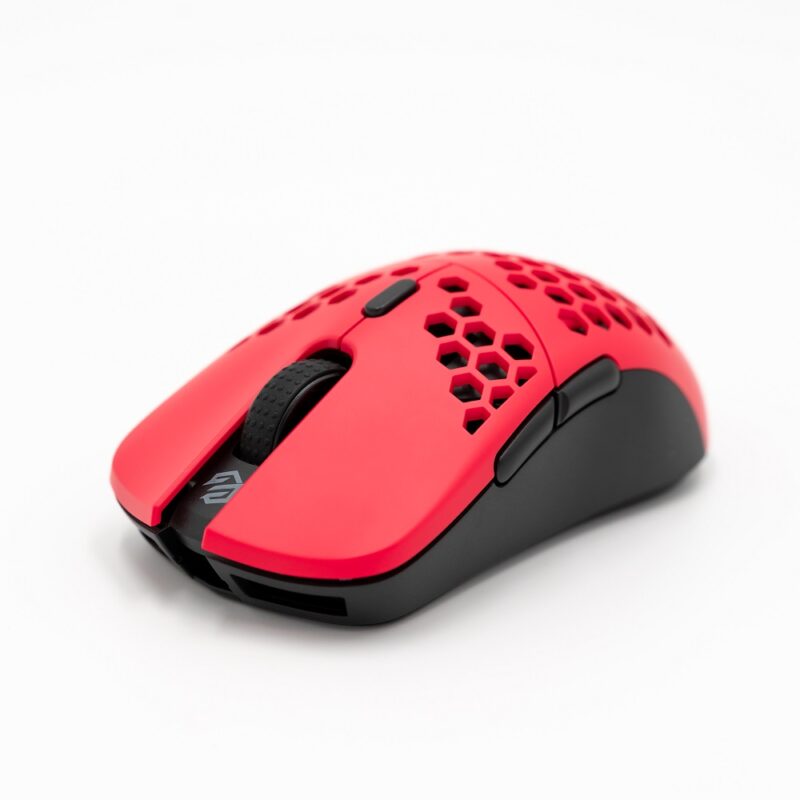 G-wolves Hati Small wireless red Gaming Mouse front view
