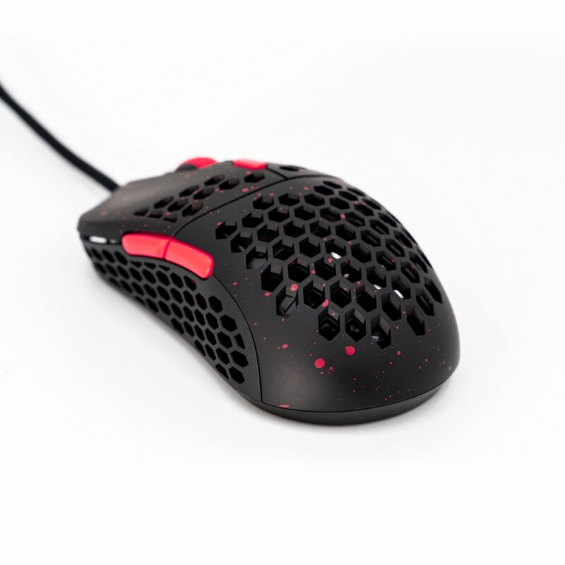 HTS Stardust black red 3389 Gaming Mouse-Hati Mini back view