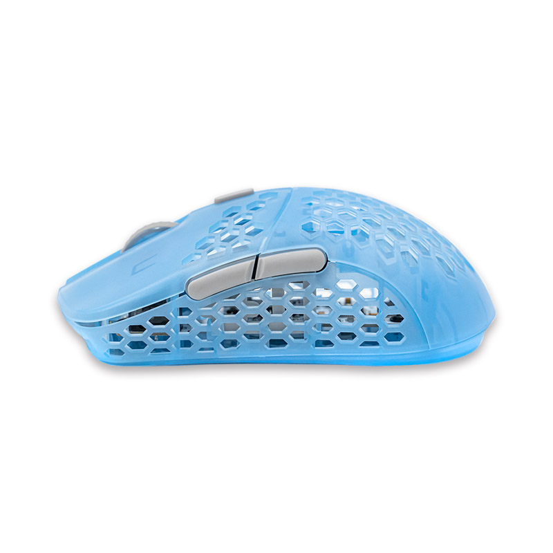 G-Wolves Transparent blue HT-S wireless Gaming mouse left side
