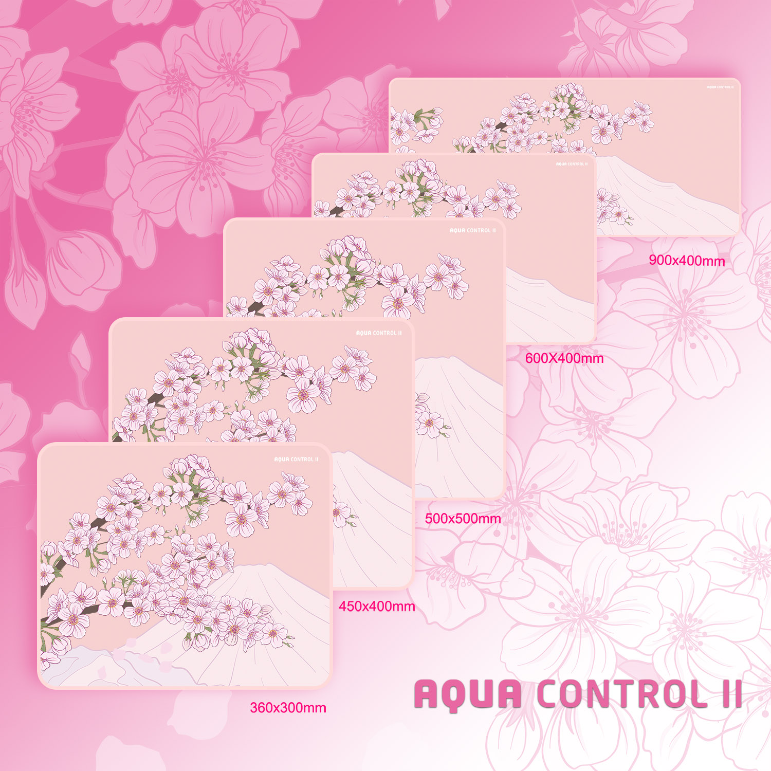 X-raypad Aqua Control II Sakura Gaming Mouse Pads XXL size 900x400x4mm
