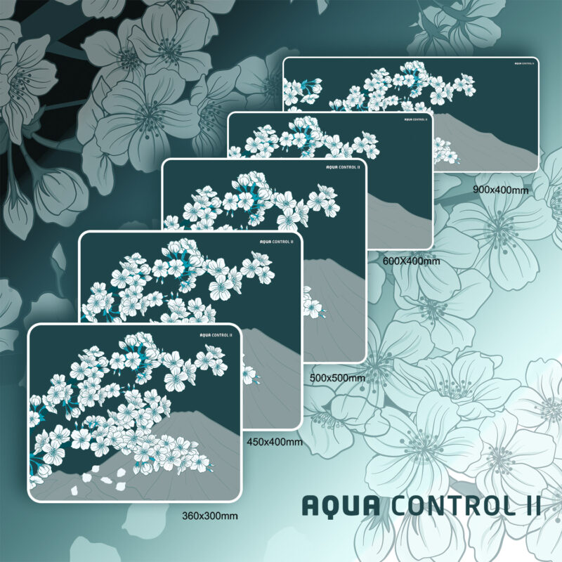 Aqua Control II sakura Green mouse pads all sizes