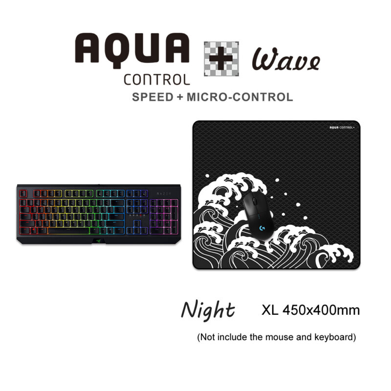 AC+ gaming mouse pad XL Wave night size comparing