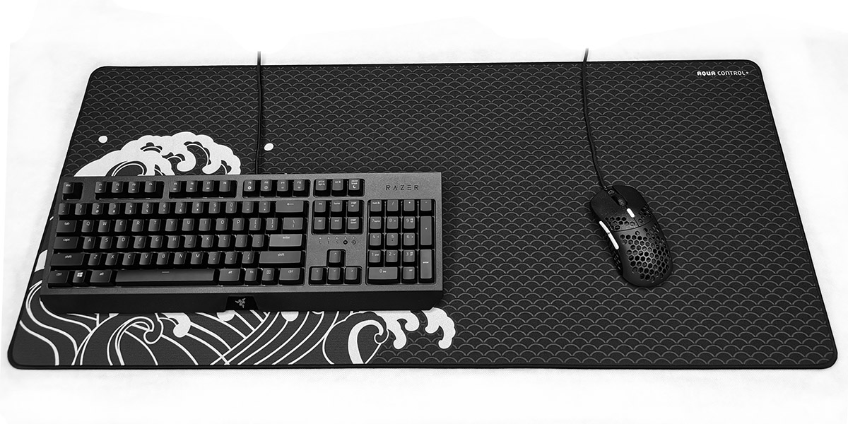 Aqua control plus Wave night xxl mouse pad setup