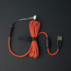 Flexible paracord mouse cable for Logitech G502 Gaming Mice-Red