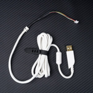 Flexible paracord mouse cable for Zowie S1-S2-FKB-ZAB Gaming Mice-white