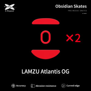 Obsidian mouse skates for LAMZU Atlantis