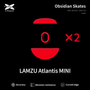 Obsidian mouse skates for LAMZU Atlantis Mini