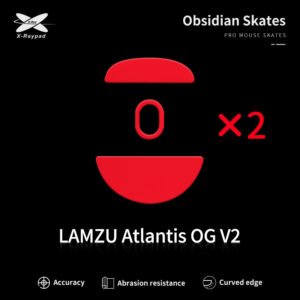 Obsidian mouse skates for LAMZU Atlantis OG V2