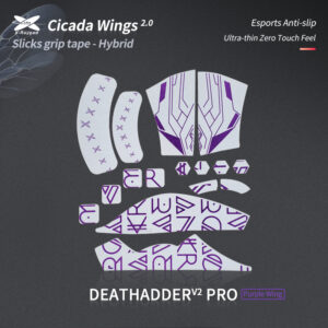 White purple wing Grip Tape for Deathadder V2 Pro