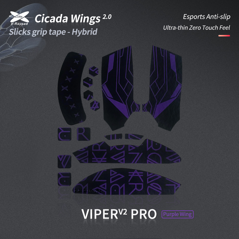 black purple wings Grip For Viper V2