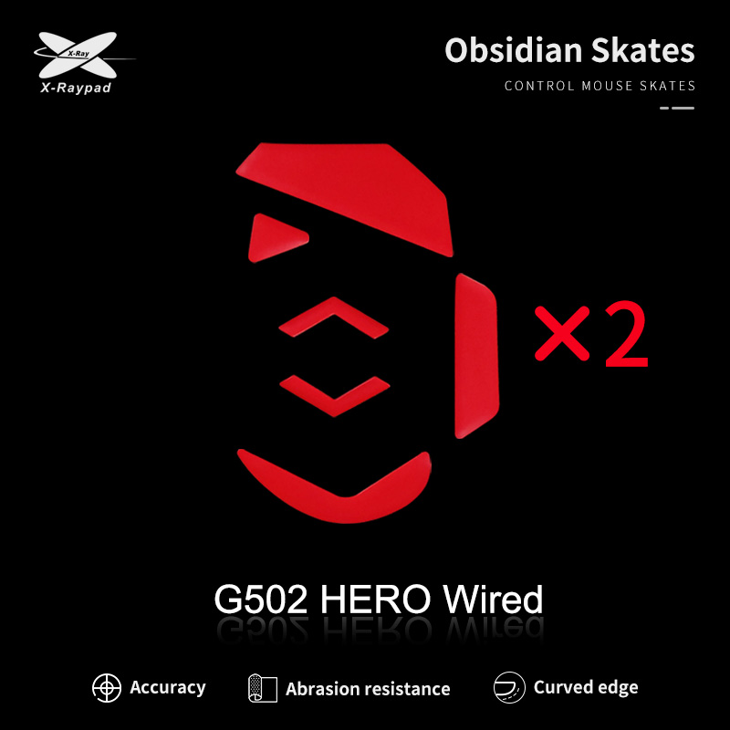 Obsidian mouse skates for Logitech G502 Hero wired