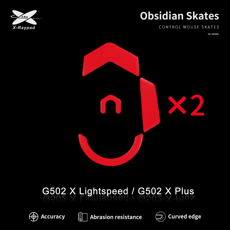 Obsidian mouse skates for Logitech G502 X Lightspeed Wireless or G502 X Plus
