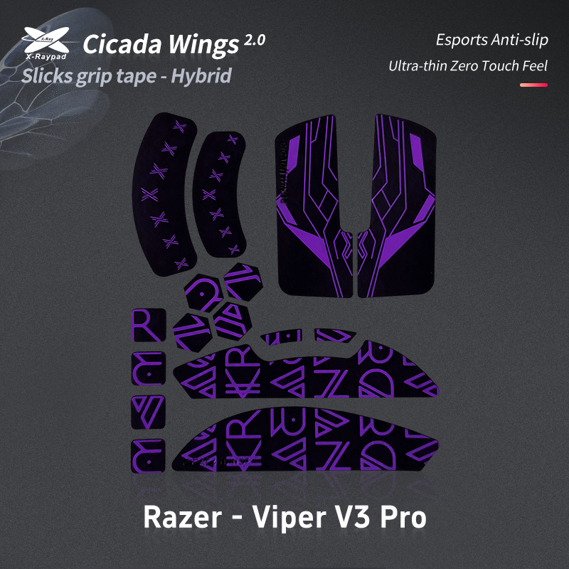 X-Raypad Cicada Wings V2 Slicks Grip For Razer Viper V3 PRO – X-Raypad