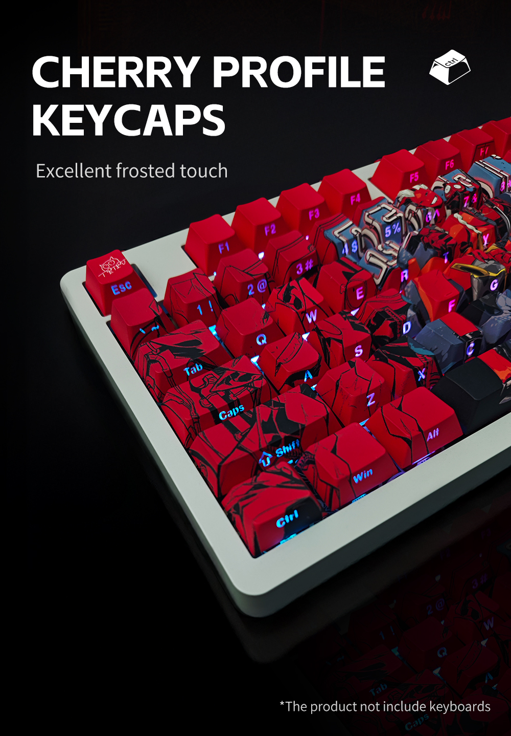 X-Raypad x TERU Keycaps – RedTail – Cherry Profile 108+32 key – X