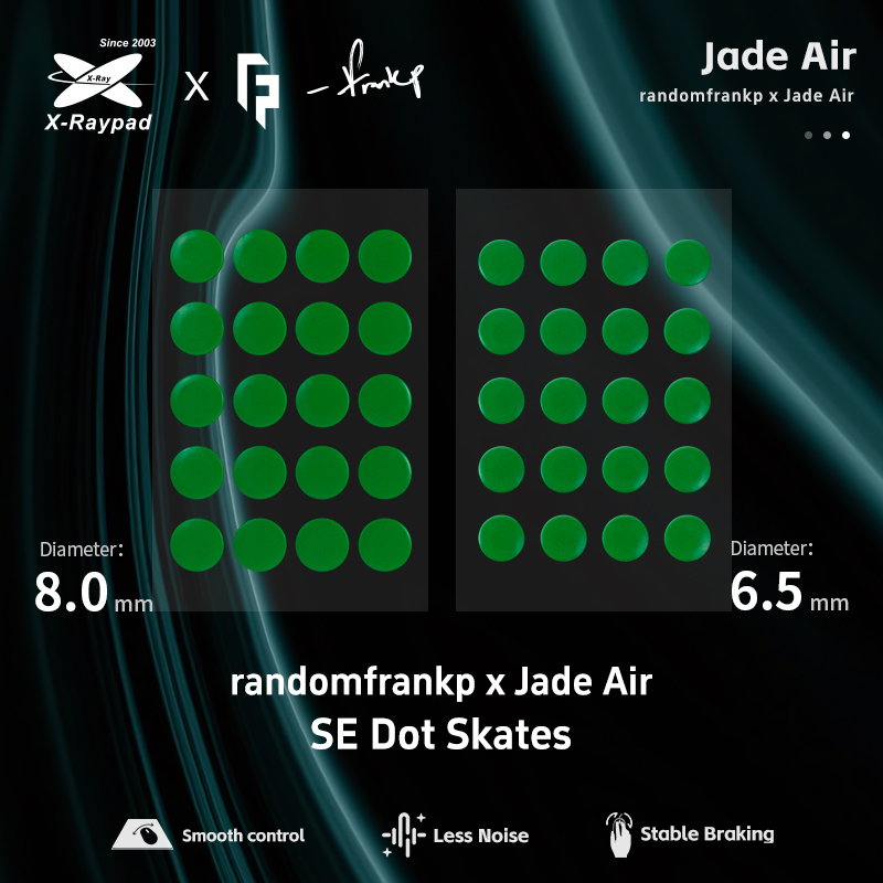 randomfrankp x X-Raypad Jade Air SE DIY Mouse Skates Universal Dots - Quiet & Speed
