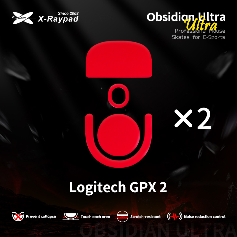 X-Raypad Obsidian Ultra Masterful Mouse Skates for PRO X SUPERLIGHT 2/ X2 SUPERSTRIKE