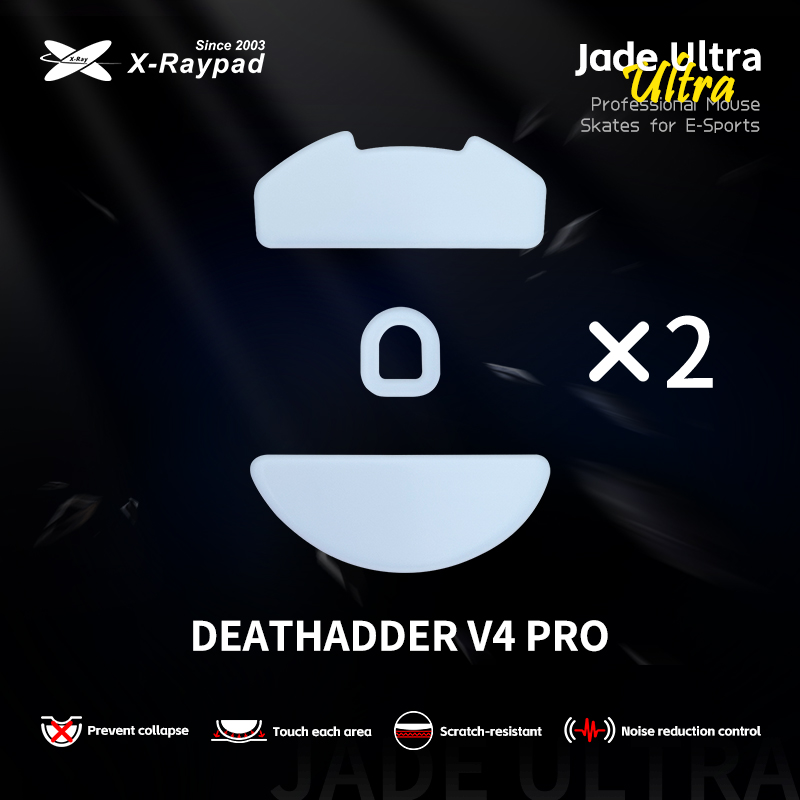 X-Raypad Jade Ultra Masterful Mouse Skates for Razer DeathAdder V4 Pro