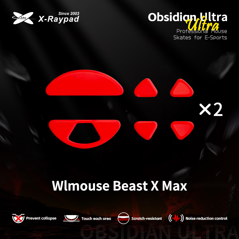 X-Raypad Obsidian Ultra Masterful Mouse Skates for WLMOUSE Beast X Max