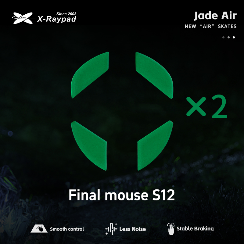 Jade Air Mouse Skates for Finalmouse S12